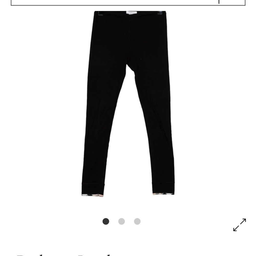 Burberry Black Leggings Nova Check